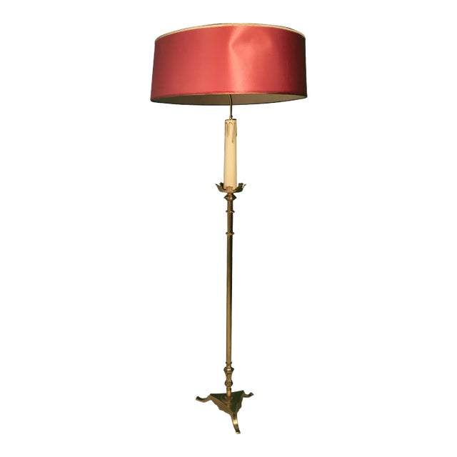 Brass Floor Lamp, 1970s For Sale