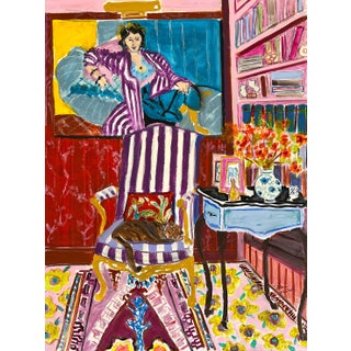 A Henri Matisse Inspired Painting "Woman in the Purple Robe" by Shann Spishak For Sale