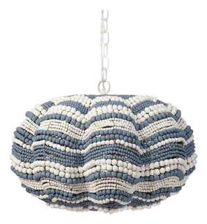 Jamie Young Clamshell Chandelier in Blue and White, Small