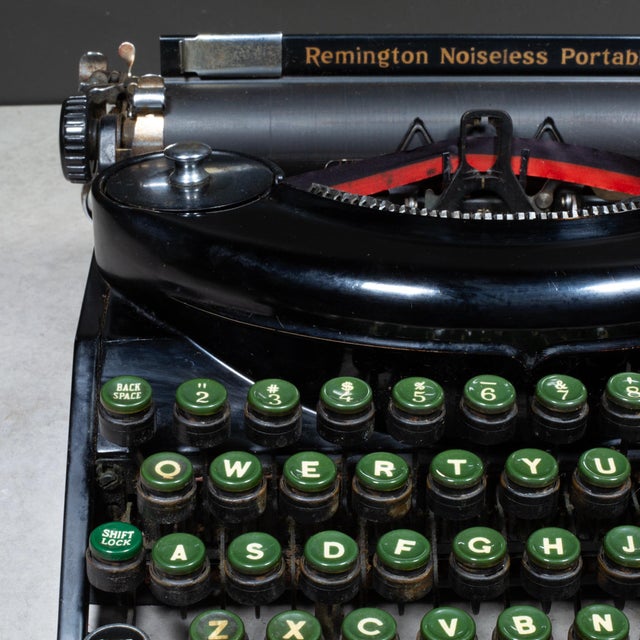 Art Deco Art Deco Remington Portable Noiseless Typewriter and Case c.1937 For Sale - Image 3 of 9