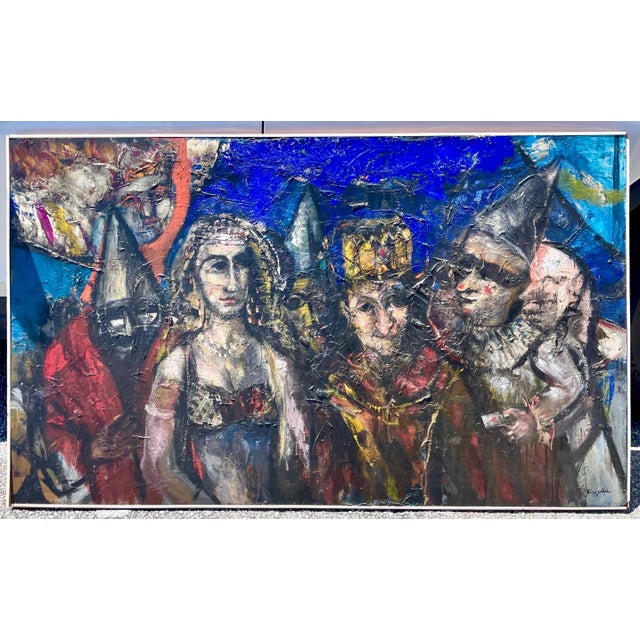 Jonah Kinigstein, Large Figurative Expressionist Oil Painting Rediscovered New York City Artist, c.1950's For Sale - Image 13 of 18