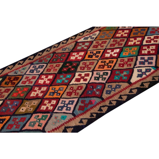 Mid-20th Century Vintage Kilim Runner Rug 3' 7" X 11' 4''. For Sale - Image 11 of 13