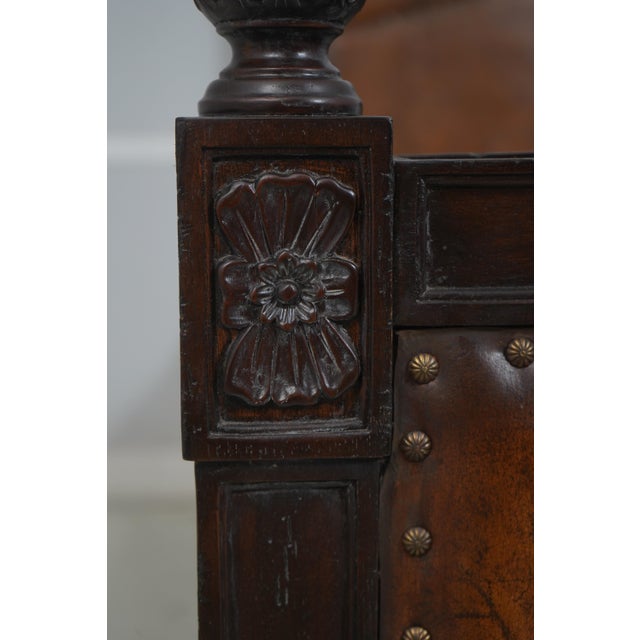 Ralph Lauren King Size Leather Continental Bed For Sale - Image 10 of 12