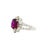 2.13 Carat No-Heat Ruby Diamond Platinum Halo Ring, Gia Certified, Size 5.75 For Sale - Image 4 of 8