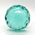 Glass Vintage Aqua Faceted Glass Paperweight – Mid-Century Modern / Minimalist For Sale - Image 7 of 7