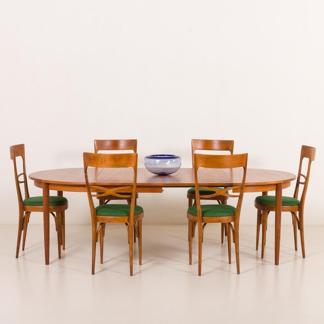 Mid-Century Modern Danish Round Teak Expandable Table with 2 Leaves, 1960s For Sale - Image 3 of 14