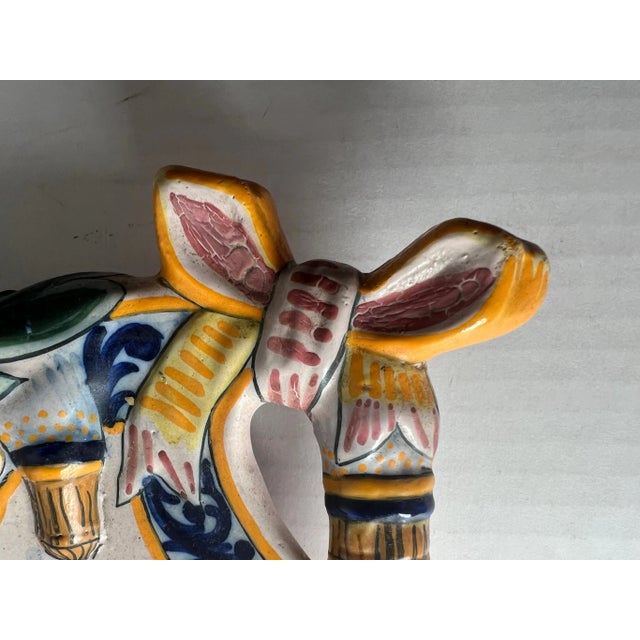 Henriot Quimper Stunning Antique Quimper French Faience Inkwell Tray For Sale - Image 4 of 11