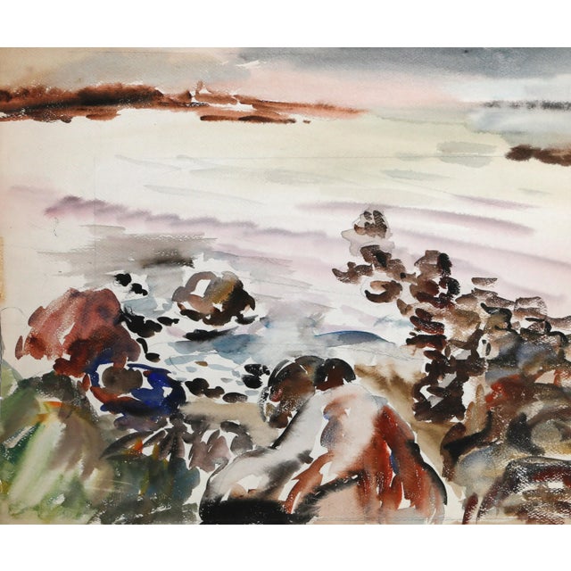 Eve Nethercott's view of the shoreline and ocean near Rockport, Maine is striking, yet serene. As the water recedes from...