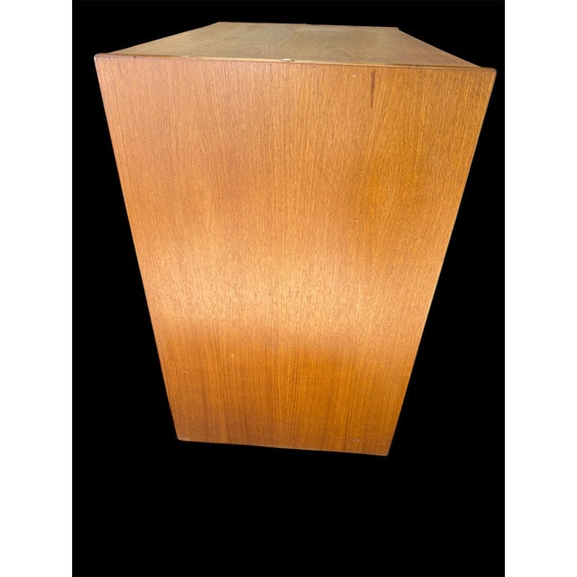 1970s Petite Four Drawer Chest Danish Teak Entrance Way Office Media For Sale - Image 4 of 8