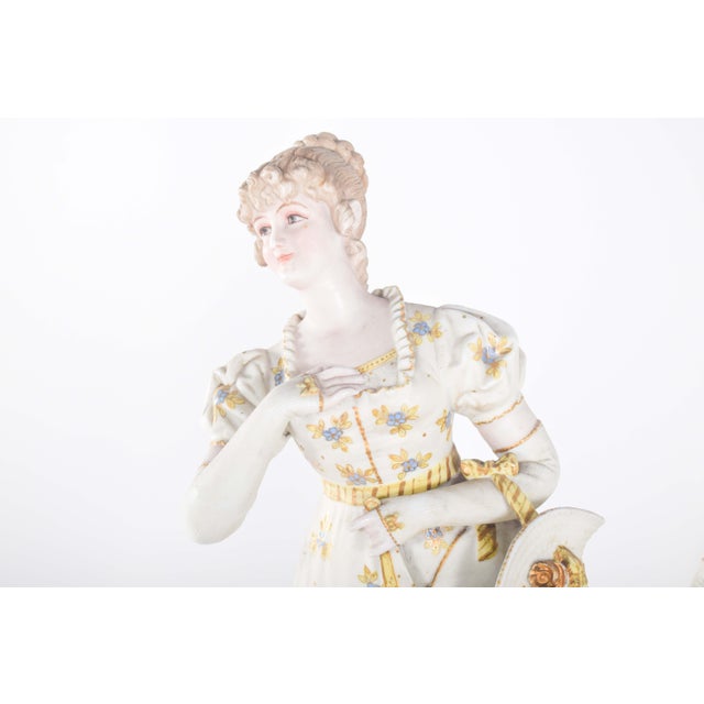 European Porcelain Statuettes, 1910, Set of 2 For Sale - Image 3 of 11