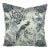 Clarke and Clarke Avium in Denim Pillow Cover Silver and Blue Bird Pattern For Sale