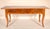 Antique Louis XV style provincial fruit wood desk, 19th century. With a 3 board top, 3 frieze drawers with brass hardware,...