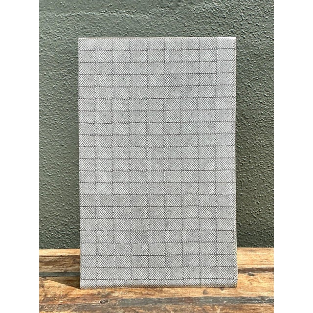 Ceramic Vintage Grid Pattern Ceramic Vase For Sale - Image 7 of 12