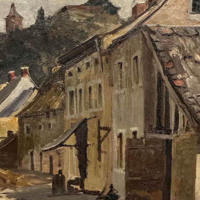 19th Century Framed Oil Painting on Canvas by Henri Orban (1836-1904) 'Esneux' For Sale - Image 14 of 18