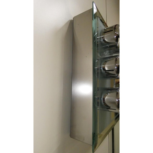 Silver Mirrored Cabinets with Matching Wall Lights, 1970s, Set of 4 For Sale - Image 8 of 18