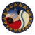 Vintage Peruvian Madonna & Child Redware Plate For Sale