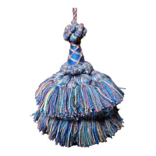 Late 20th Century Double Tiered Multi-Colored Tassel For Sale