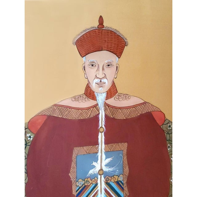 Painting Pair Chinese Ancestral Portraits Extra Large For Sale - Image 10 of 18