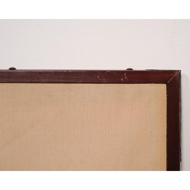 Japanese Style Showa Four-Panel Screen Cranes in Pine Trees For Sale - Image 17 of 18