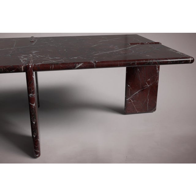 Not Yet Made - Made To Order Luna Rectangular Elazig Cherry Marble Coffee Table 55" For Sale - Image 5 of 5