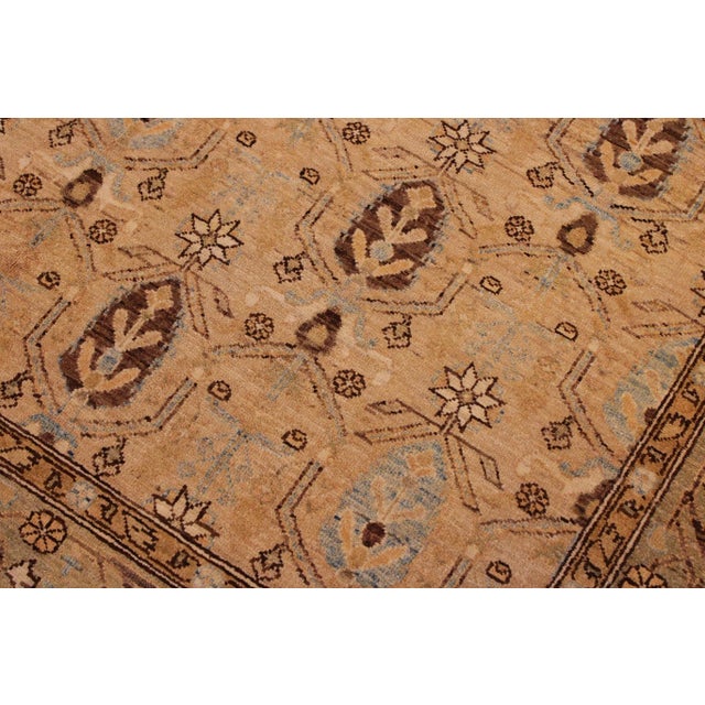 1990s Oriental Ziegler Tan Brown Hand-Knotted Wool Rug - 6'2'' X 9'10'' For Sale - Image 5 of 8