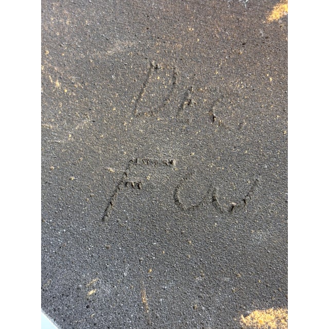 Metal MCM 31.5” Signed Designer Modern Gilt Wall Mirror For Sale - Image 7 of 8