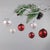 Contemporary Matte Ball Ornaments with White & Red Rope, Set of 6, White, 3.25" For Sale - Image 3 of 3