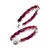 14k White Gold Twist Lock Inside-Out Hoop Earrings, 2.35ct Rubies For Sale - Image 4 of 7