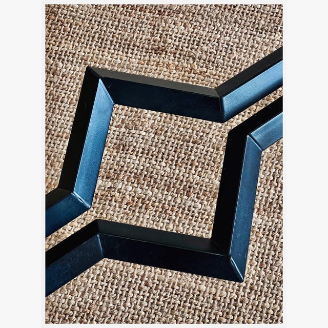 Vintage Coffee Table in Metal with Glass Top, 1980s For Sale - Image 5 of 12