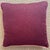 Contemporary Linen Pillow in Eggplant Purple With Pink Trim For Sale - Image 6 of 7