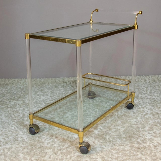 Mid-Century Modern Vintage Italian Bar Cart Trolley For Sale - Image 3 of 7