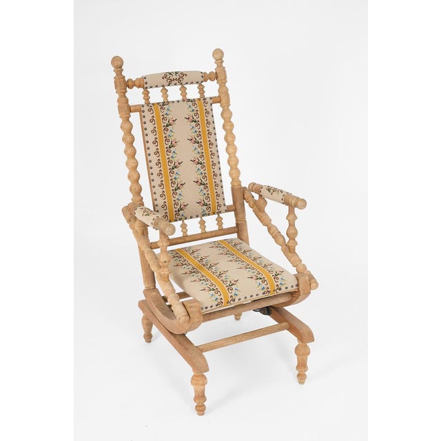 Scandinavian Rocking Chair in Oak with Turned Details, 1960s For Sale - Image 10 of 10