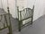 Pair 1960s Ficks Reed Attributed Twin Headboards Original Green Speckle Painted Rattan For Sale - Image 9 of 12