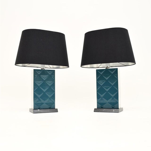 Black Toblerone Table Lamps attributed to Oitoemponto, 2001, Set of 2 For Sale - Image 8 of 8