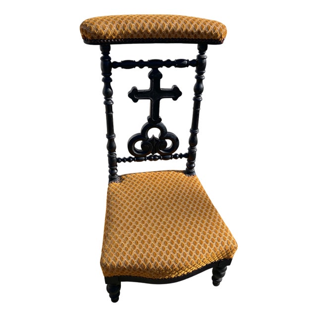 French Neo-Gothic Prie-Dieu Prayer Chair, 1870s For Sale
