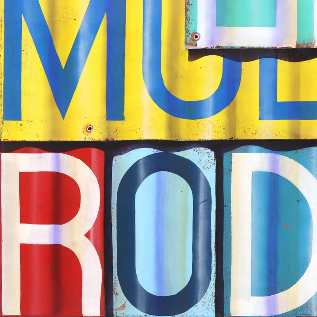 Mulholland Drive - Photorealistic Oil and Enamel Colorful Painting on Canvas Original Artwork by Ross Tamlin For Sale - Image 4 of 9