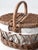 Vintage Wicker Picnic Basket With Lining For Sale - Image 12 of 12