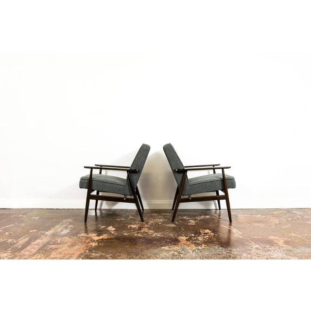 Wood Vintage Armchairs by H. Lis, Poland, 1960s, Set of 2 For Sale - Image 7 of 14