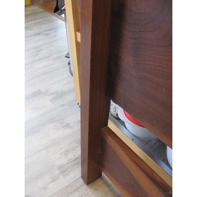 George Nakashima Twin Headboard Walnut Live Edge Circa 1970 Excellent For Sale - Image 12 of 15
