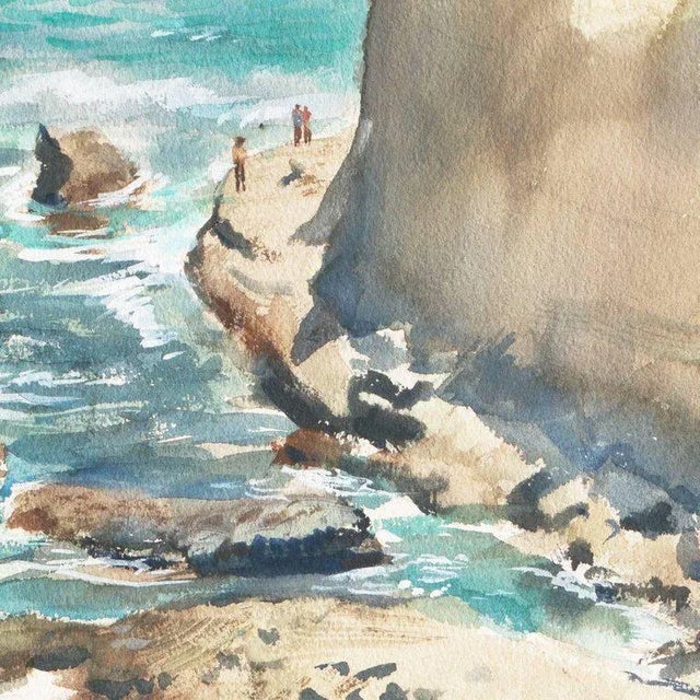 Paper 'Pacific Coast' by Michel Kady, 1948; California Post-Impressionist, Modernism, San Francisco For Sale - Image 7 of 9