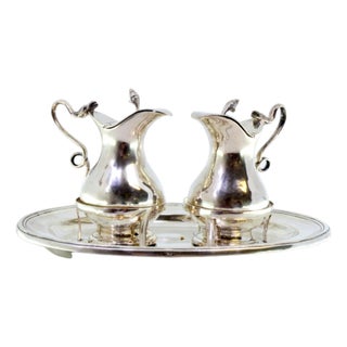 Silver Altar Cruets with Knobs on the Lids, Set of 3 For Sale