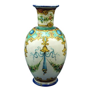 20th Century Neo-Renaissance Ceramic Vase from Valentina Emiliani, Italy, 1890s For Sale