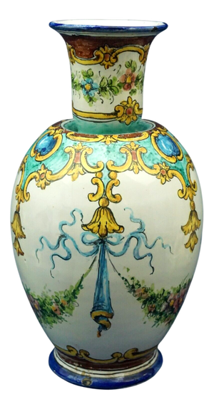 20th Century Neo-Renaissance Ceramic Vase from Valentina Emiliani, Italy, 1890s