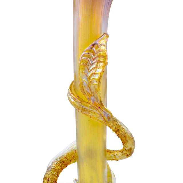 Large vase in the shape of a flower, johann loetz witwe, supposedly decor silberblatt, ca. 1910 organic shapes were highly...