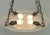 1910s Early American 20th Century Glass as Alabaster Bowl Pendant, All-Original Hardware For Sale - Image 5 of 7