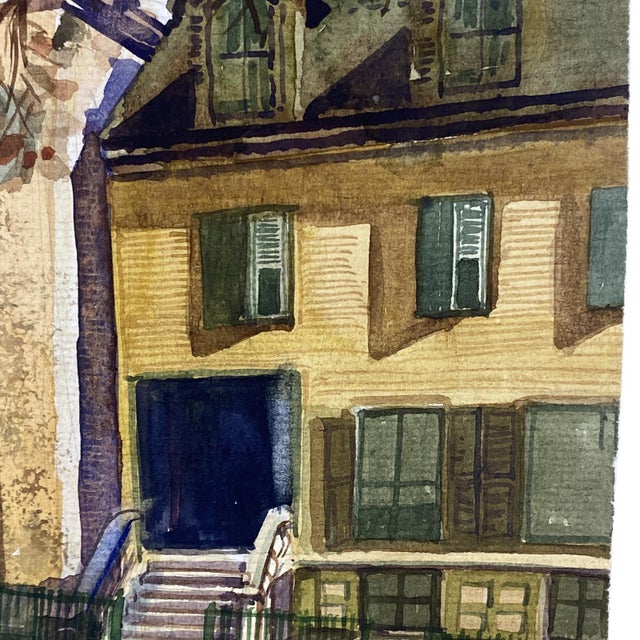 Original Architectural Brooklyn New York Watercolor Painting of Plymouth Church of the Pilgrims by Artist Nik Puspurica For Sale - Image 4 of 4