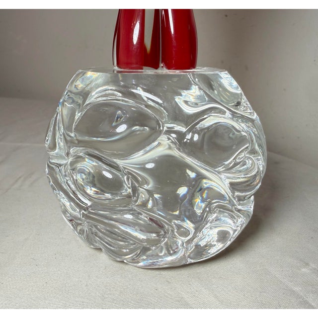 Vintage Hand Blown Italian Murano Glass Fornace Mian Formia Couple Sculpture For Sale - Image 12 of 17