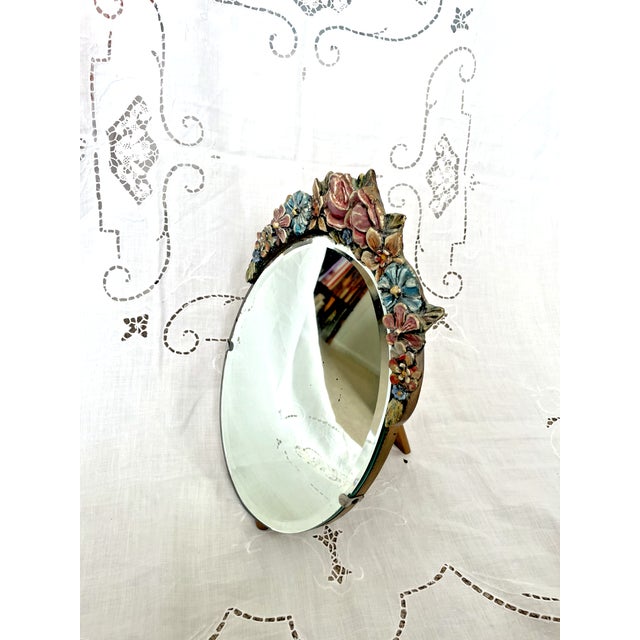 Art Nouveau Early 20th Century Barbola Mirror For Sale - Image 3 of 8