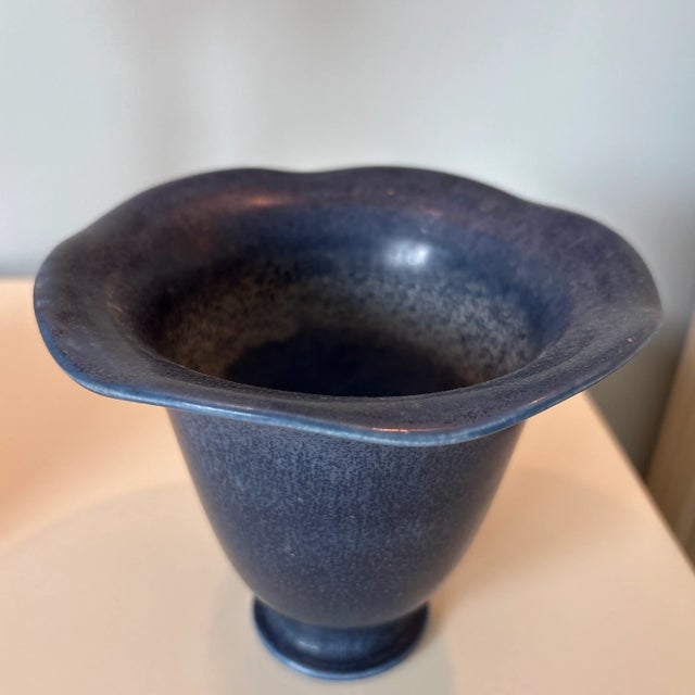 Rookwood Pottery 1920s Rookwood Pottery Deep Blue Vase For Sale - Image 4 of 7