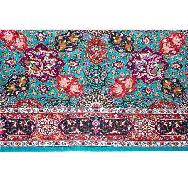 Vintage Persian Tabriz Rug For Sale - Image 9 of 16
